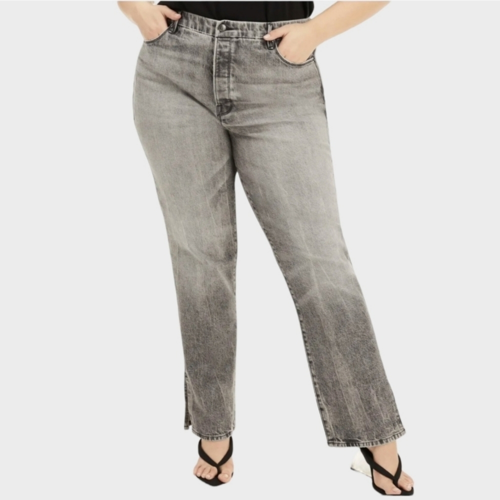 Good American Good Boy Black 221 High Rise Boyfriend Jeans
